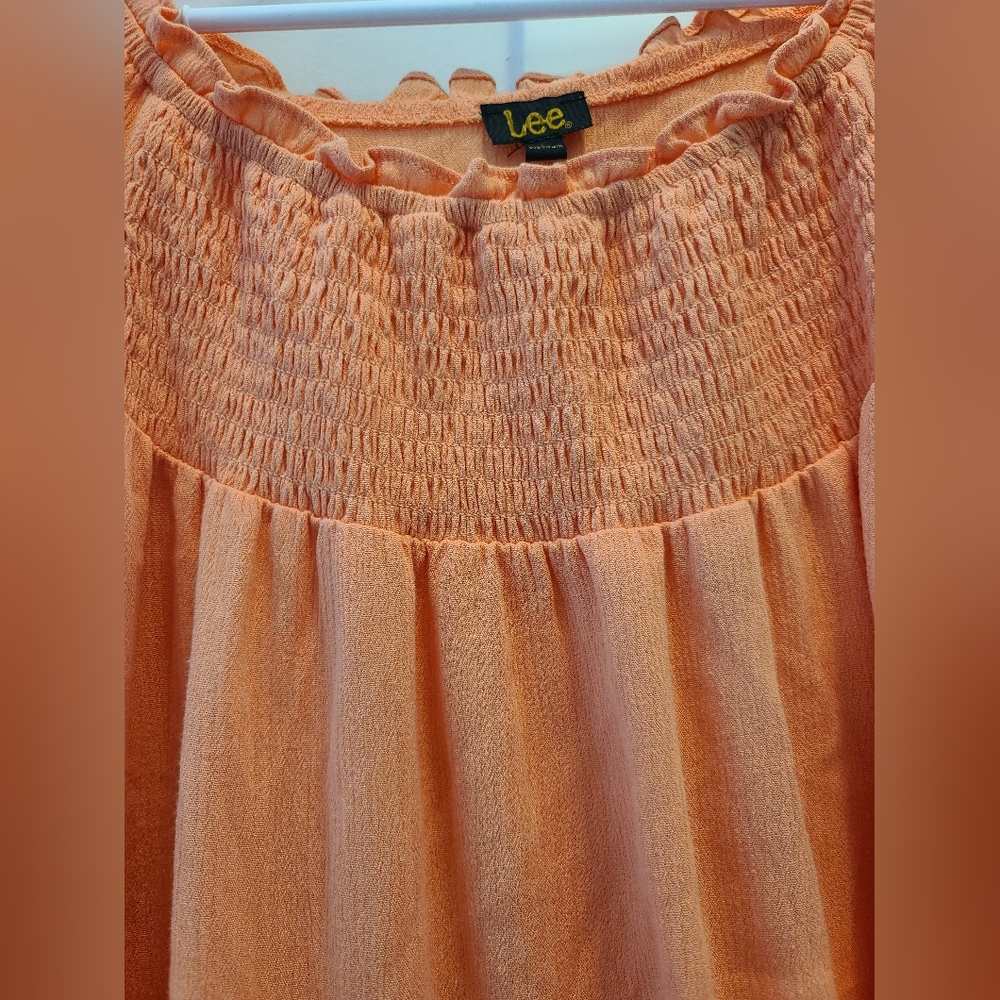 Lee Orange Ruffled Bell Sleeve Blouse - Picture 3 of 7